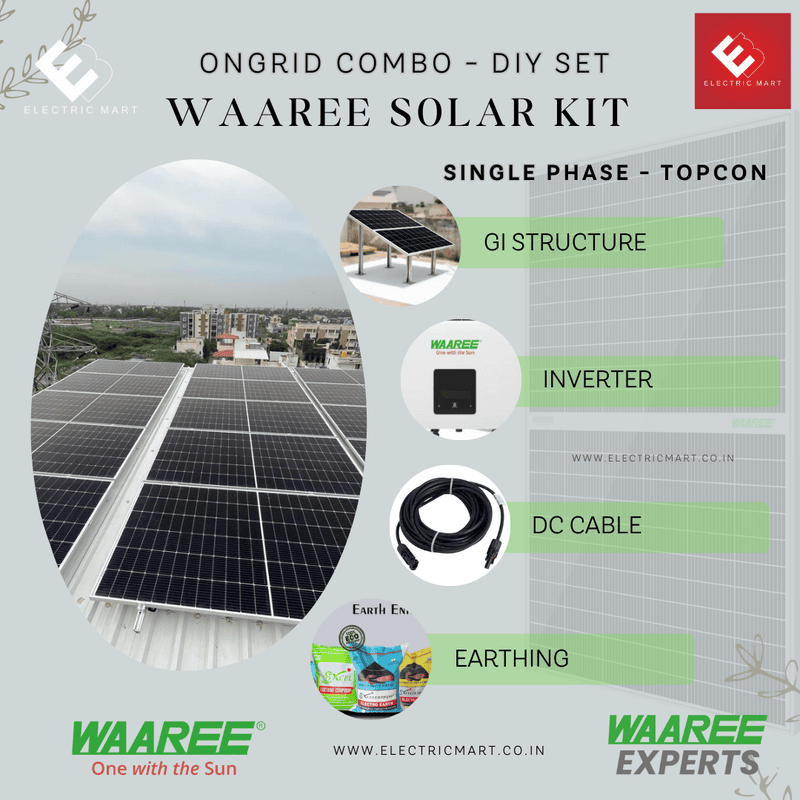3KW On Grid Bifacial Topcon DCR Solar Kit