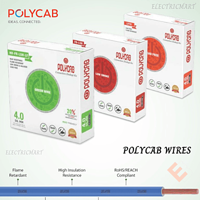 POLYCAB  COPPER WIRE - 4 SQMM (90Mtrs)