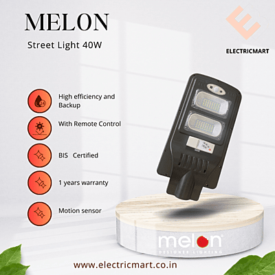 Melon Solar LED Street Light 40W All-in-ONE with Remote Control